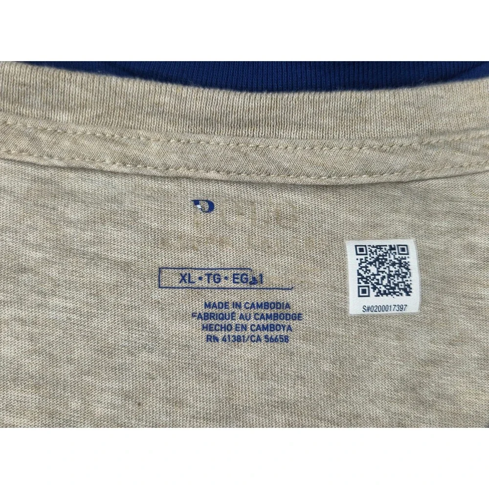 Polo Ralph Lauren Mens XL Shirt Bundle Green Blue Gray Crew Neck Cotton Lot of 3
